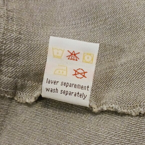 Women's Size Large Katherine Barclay Grey Jean Jacket - Picture 10 of 10